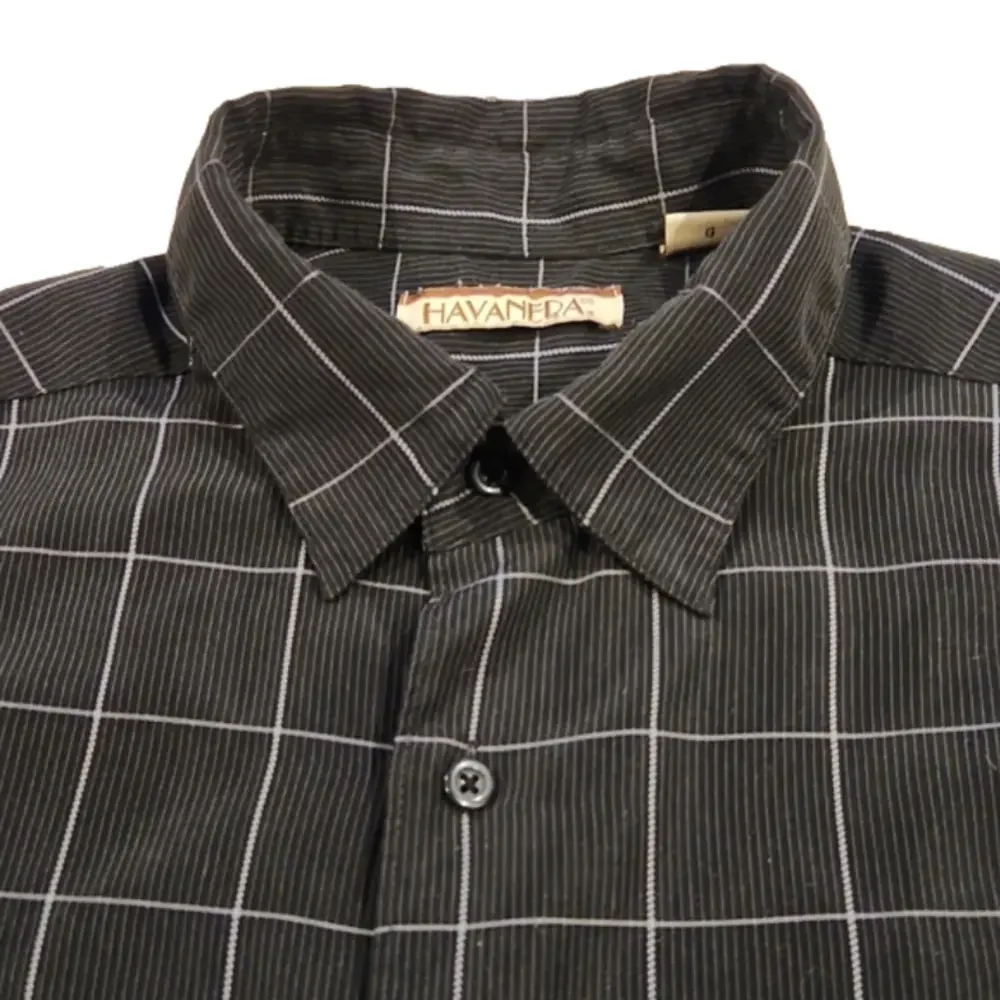 Havanera Co Black & Gray Square Design Button-Up Shirt - Picture 2 of 7